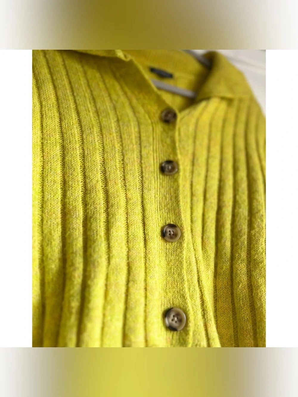 Funky Neon Yellow Cropped Button Cardi